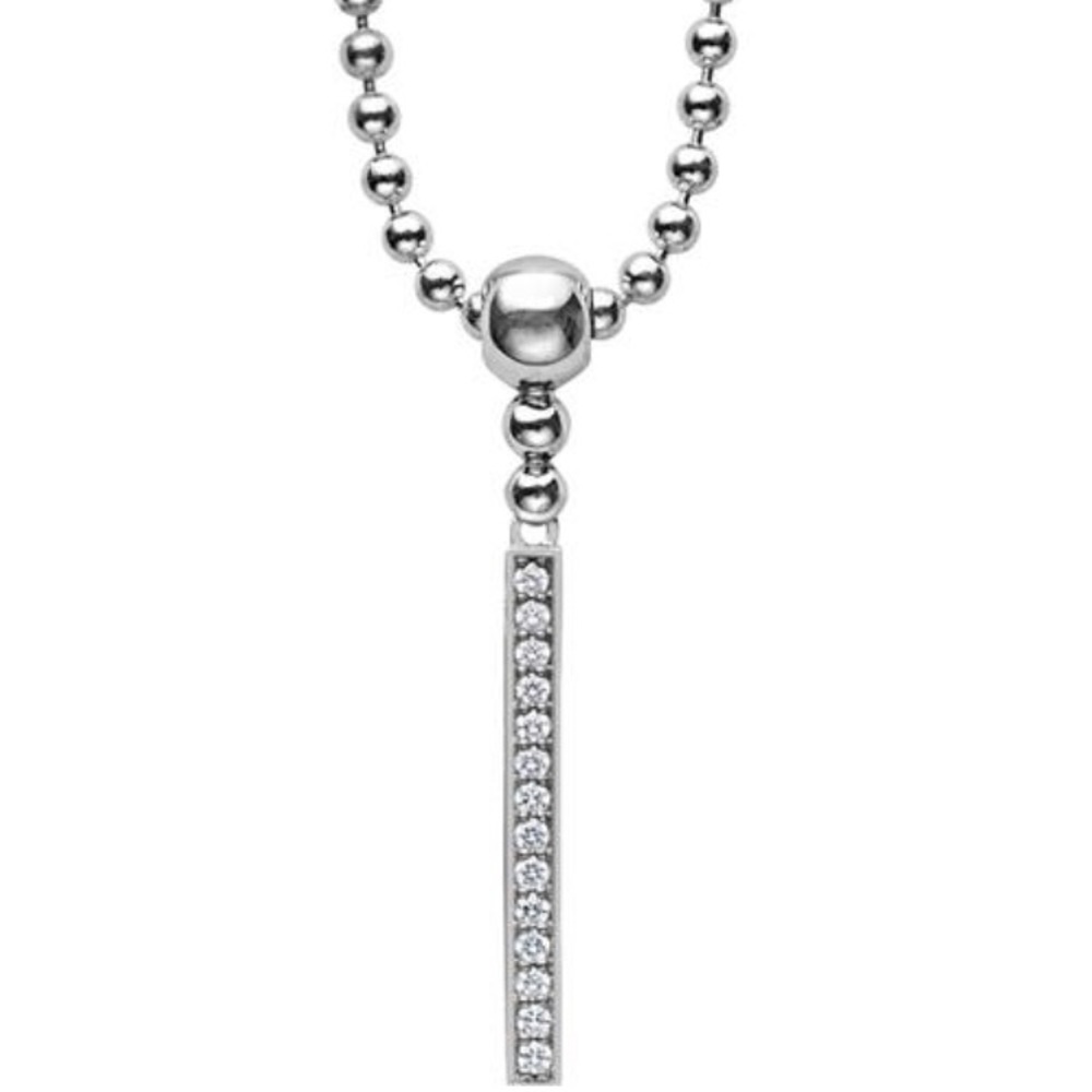 LAGOS Caviar Spark Diamond Bar Pendant Necklace